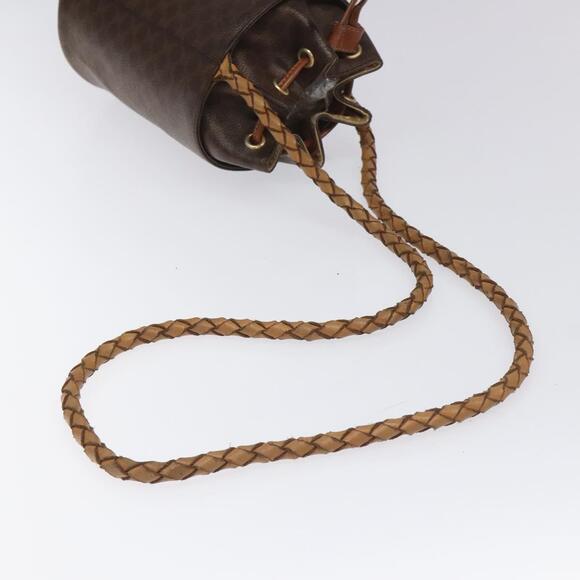 CELINE Macadam Canvas Shoulder Bag Pvc Leather Brown - Picture 7 of 12